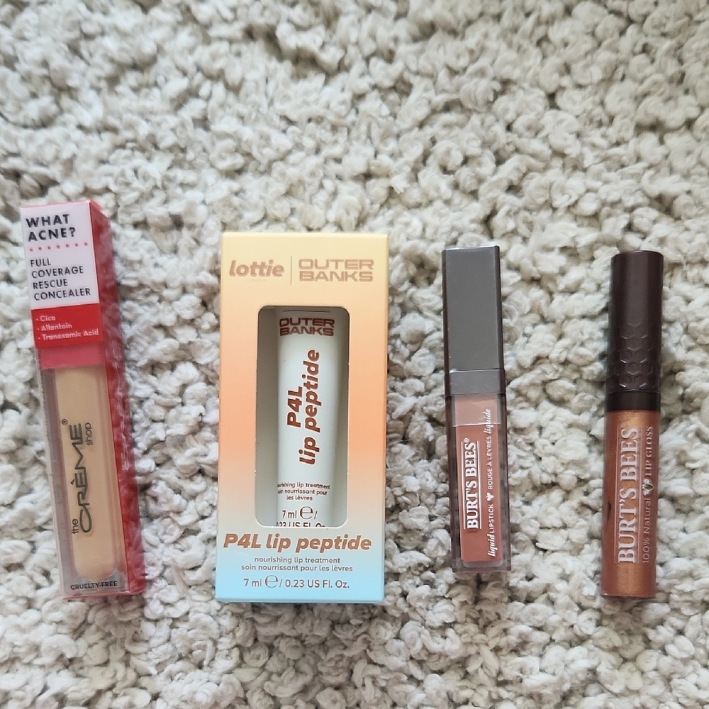 Burt's Bees Lipstick/gloss, The Creme Shop,‎ And LOTTIE london Bundle